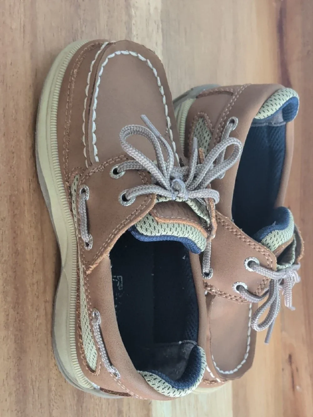 Sperry Top-Sider Brown Boat Shoes with Lace Detail